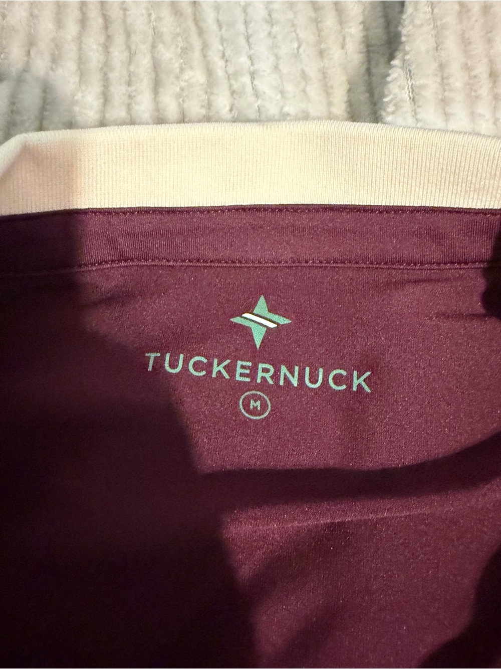 Tuckernuck Burgundy Mini Polo Dress with Cream Collar - Picture 2 of 6